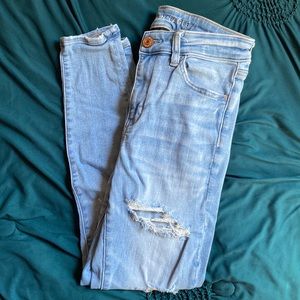 American Eagle Ne(x)t Level Stretch Hi-Rise Ripped Jegging Jeans